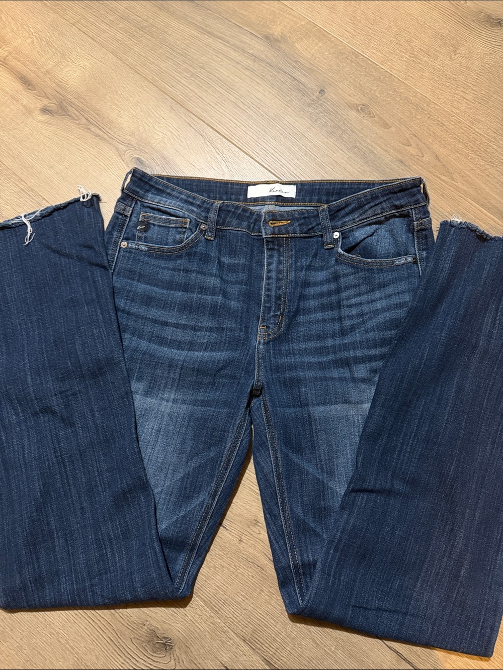 KanCan Dark Blue Straight-Leg Women’s Jeans